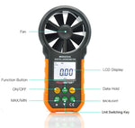 Instrumento de medição de velocidade do vento e volume de ar com visor digital de alta precisão PEAKMETER, MS6252A velocidade do vento, volume de ar, MS6252B temperatura, humidade, USB