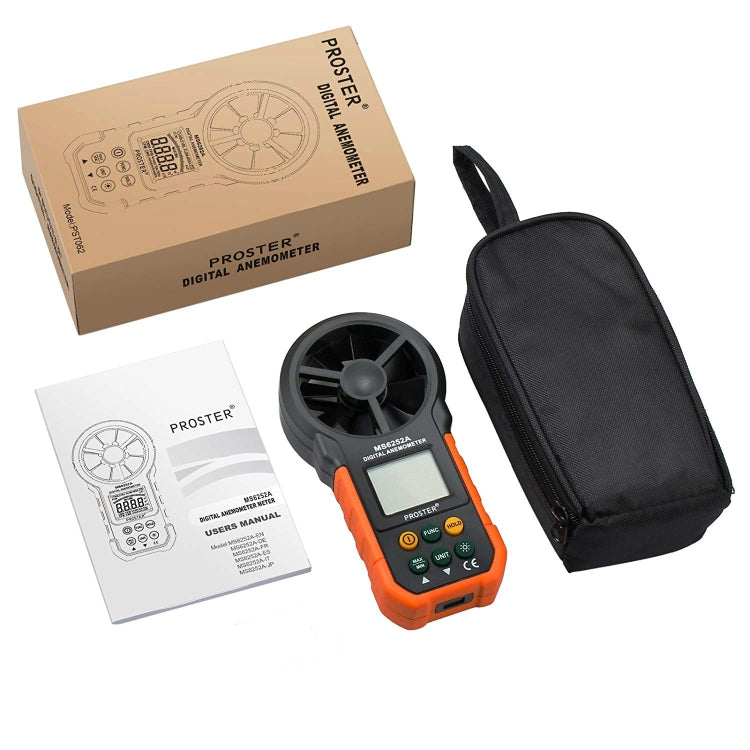Instrumento de medição de velocidade do vento e volume de ar com visor digital de alta precisão PEAKMETER, MS6252A velocidade do vento, volume de ar, MS6252B temperatura, humidade, USB