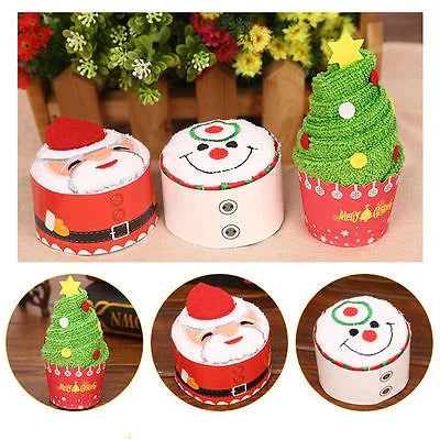 Toalha Criativa de Bolo de Natal Toalha de Presente Toalha Fofa de Natal