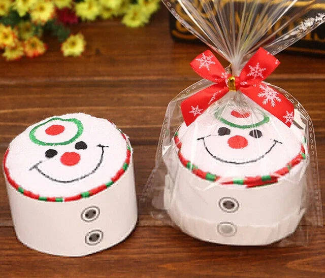 Toalha Criativa de Bolo de Natal Toalha de Presente Toalha Fofa de Natal
