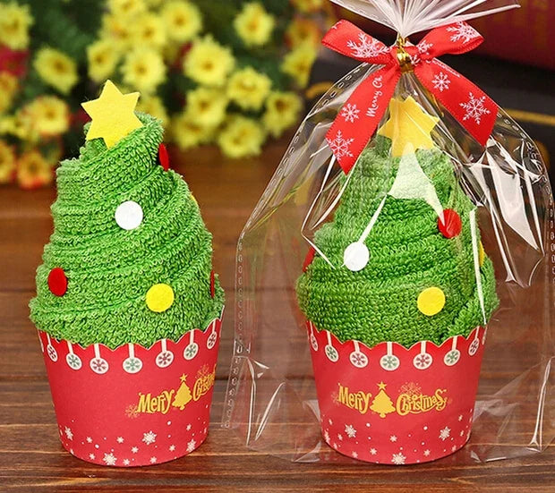 Toalha Criativa de Bolo de Natal Toalha de Presente Toalha Fofa de Natal