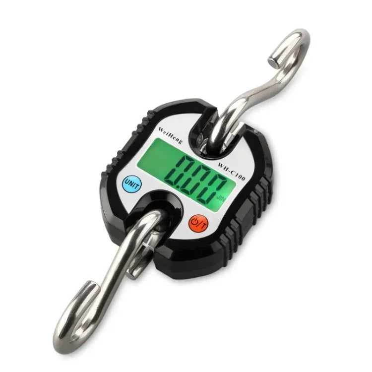 Balança Electrónica Portátil Mini de Gancho para Cargas Pesadas 150kg, Entrega em Cor Aleatória, 150kg x 100g
