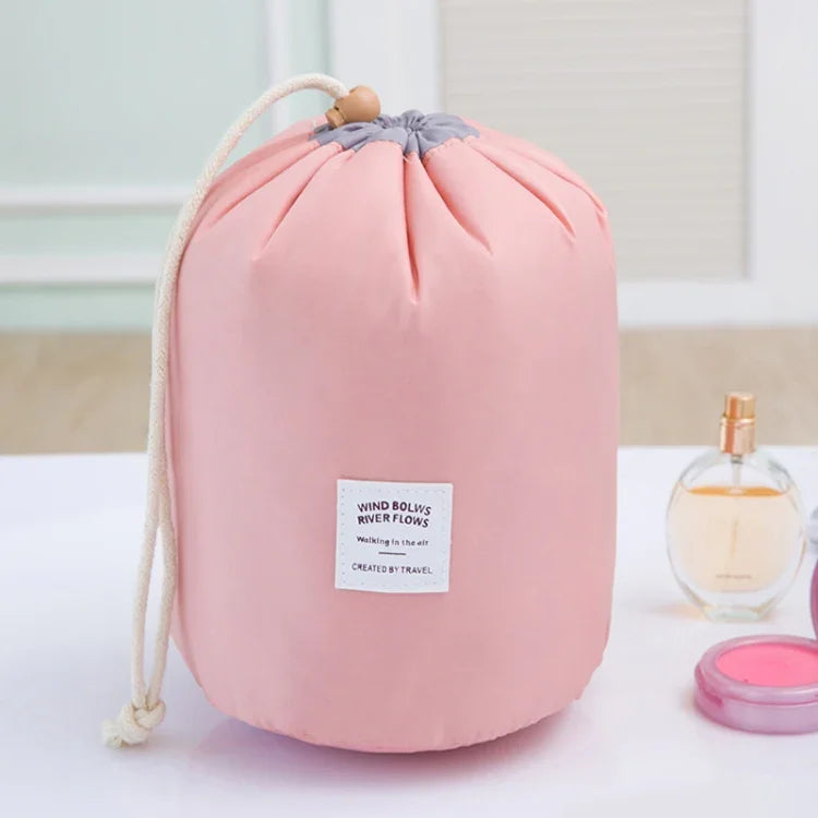 Bolsa Cosmética de Grande Capacidade para Viagem, Bolsa de Lavagem, Bolsa de Armazenamento Impermeável para Exterior, Bolsa Cilíndrica para Lavagem