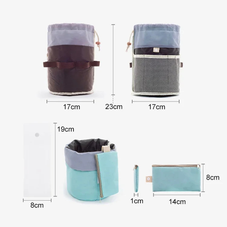 Bolsa Cosmética de Grande Capacidade para Viagem, Bolsa de Lavagem, Bolsa de Armazenamento Impermeável para Exterior, Bolsa Cilíndrica para Lavagem