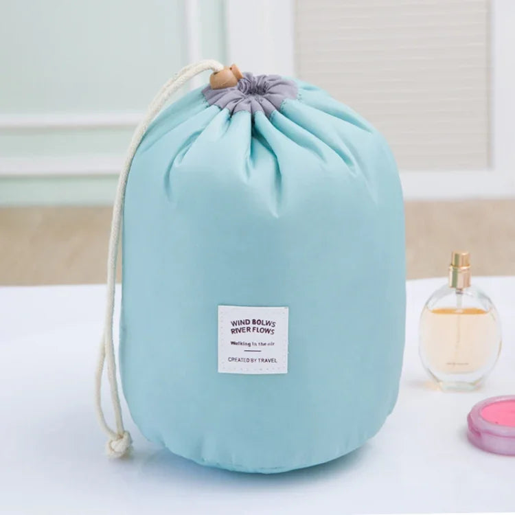 Bolsa Cosmética de Grande Capacidade para Viagem, Bolsa de Lavagem, Bolsa de Armazenamento Impermeável para Exterior, Bolsa Cilíndrica para Lavagem