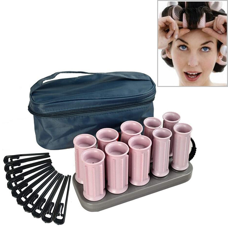 Conjunto de 10 Ferro de Ondular Elétrico, Rolo de Cabelo Aquecido para Estilo de Cabelo Encaracolado