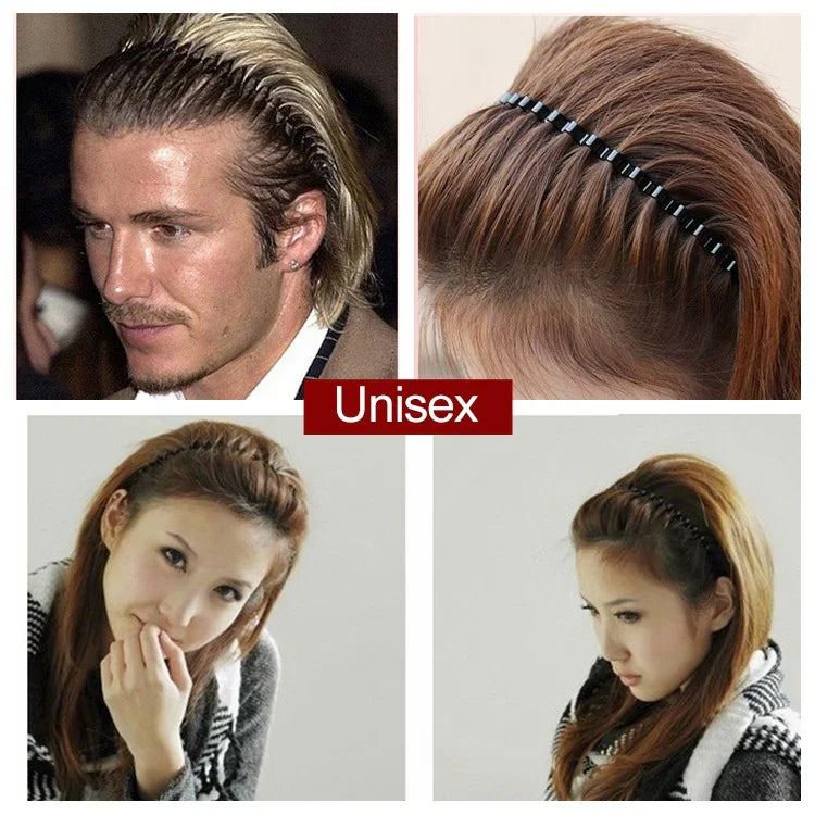 2pcs Unissexo Simples Arco de Cabelo Ondulado Banda de Cabeça Esportiva Acessórios para Cabelo