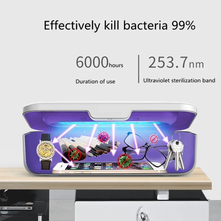 Caixa Multiusos de Esterilização por Ultravioletas e Ozono XD003, Caixa de Desinfeção por Ozono
