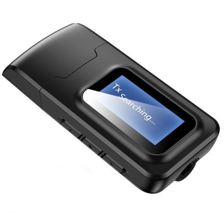 Adaptador Bluetooth 5.0 2 em 1 Transmissor Receptor de Áudio Sem Fios USB Sem Driver com Ecrã LCD