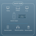 Adaptador Bluetooth 5.0 2 em 1 Transmissor Receptor de Áudio Sem Fios USB Sem Driver com Ecrã LCD
