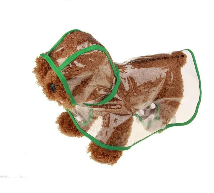 Impermeável Transparente, Casaco de Chuva para Cão, S, M