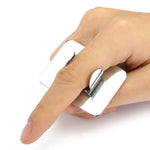 Paleta de Cores para Anel de Dedo de Manicure de Salão Paleta para Mistura de Creme de Maquilhagem Base Ferramenta Cosmética Placa de Aço Inoxidável Pequena Quadrada