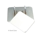 Paleta de Cores para Anel de Dedo de Manicure de Salão Paleta para Mistura de Creme de Maquilhagem Base Ferramenta Cosmética Placa de Aço Inoxidável Pequena Quadrada