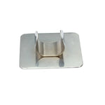 Paleta de Cores para Anel de Dedo de Manicure de Salão Paleta para Mistura de Creme de Maquilhagem Base Ferramenta Cosmética Placa de Aço Inoxidável Pequena Quadrada