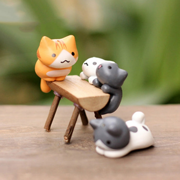 2 Conjuntos Vaso de Flor Carnudo Musgo Micro Paisagem Boneca Decoração Gato Fofo Boneca Decoração Bolo DIY, Boneca Decoração Gato Fofo