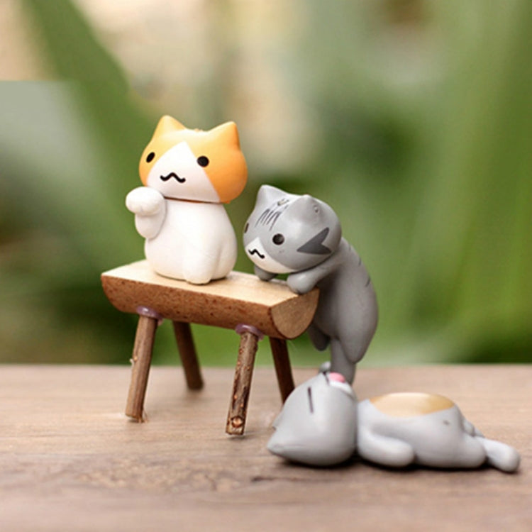 2 Conjuntos Vaso de Flor Carnudo Musgo Micro Paisagem Boneca Decoração Gato Fofo Boneca Decoração Bolo DIY, Boneca Decoração Gato Fofo