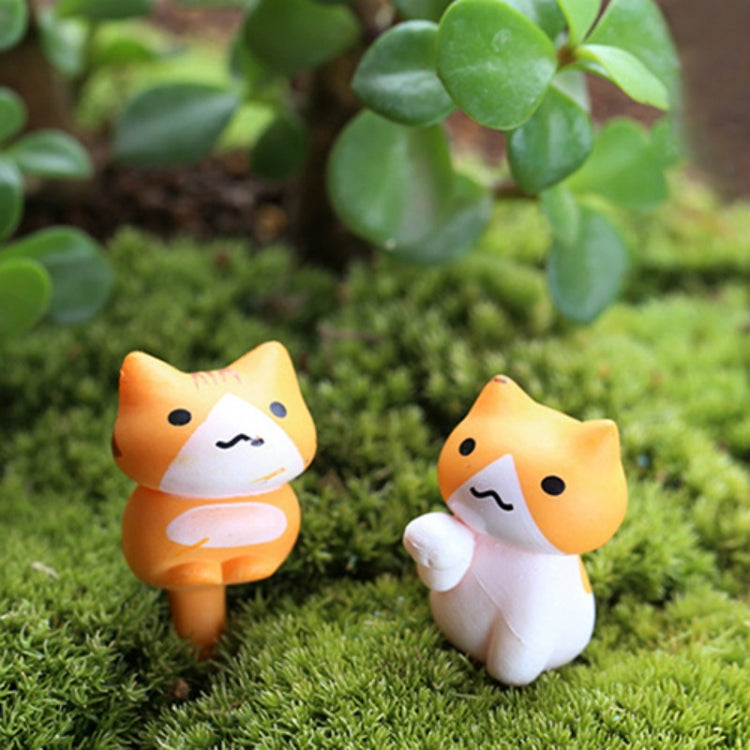2 Conjuntos Vaso de Flor Carnudo Musgo Micro Paisagem Boneca Decoração Gato Fofo Boneca Decoração Bolo DIY, Boneca Decoração Gato Fofo