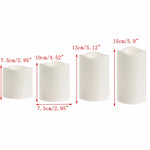 Cylindrical LED Electronic Candle Light Simulation Wedding Candlestick Candle, 15x7.5cm, 10x7.5cm, 7.5x7.5cm, 7.5x7.5cm with remote control, 10x7.5cm with remote control, 15x7.5cm with remote control