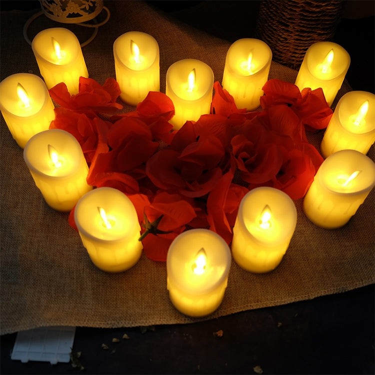 Cylindrical LED Electronic Candle Light Simulation Wedding Candlestick Candle, 15x7.5cm, 10x7.5cm, 7.5x7.5cm, 7.5x7.5cm with remote control, 10x7.5cm with remote control, 15x7.5cm with remote control