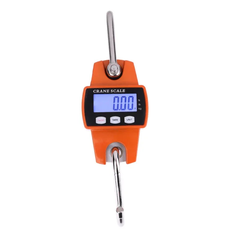 Balança Electrónica Portátil Mini de Gancho em Aço Inoxidável com Ecrã LCD, 300kg x 100g