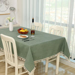 Toalha de Mesa de Algodão para Jantar Tecido Decorativo, 60x90cm, 100x140cm, 140x140cm, 140x180cm, 140x200cm, 140x220cm, 70x70cm