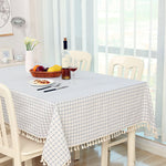 Toalha de Mesa de Algodão para Jantar Tecido Decorativo, 60x90cm, 100x140cm, 140x140cm, 140x180cm, 140x200cm, 140x220cm, 70x70cm