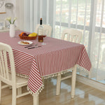 Toalha de Mesa de Algodão para Jantar Tecido Decorativo, 60x90cm, 100x140cm, 140x140cm, 140x180cm, 140x200cm, 140x220cm, 70x70cm