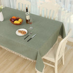 Toalha de Mesa de Algodão para Jantar Tecido Decorativo, 110x140cm, 90x90cm, 120x160cm, 120x120cm