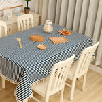 Toalha de Mesa de Algodão para Jantar Tecido Decorativo, 110x140cm, 90x90cm, 120x160cm, 120x120cm