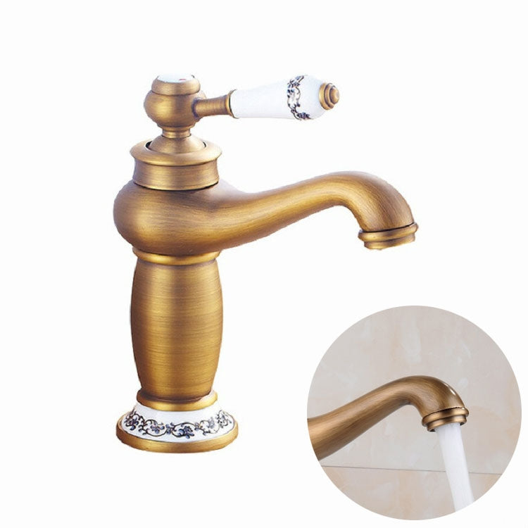 Torneira de Porcelana Azul e Branca Dupla para Água Quente e Fria em Cobre Antigo, Preto, Antigo, Platina, Preto Dourado