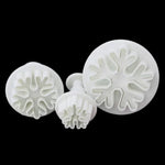 6 Peças Molde de Primavera em Forma de Floco de Neve para Fondant, Ferramentas DIY para Bolos e Bolachas, Molde de Impressão para Bolachas, Forma de Floco de Neve
