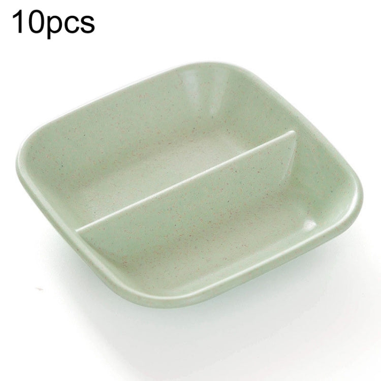 10 Peças de Acessórios de Cozinha, Pratos 2 em 1 para Temperos e Molhos, Tigela para Salada em Palha de Trigo
