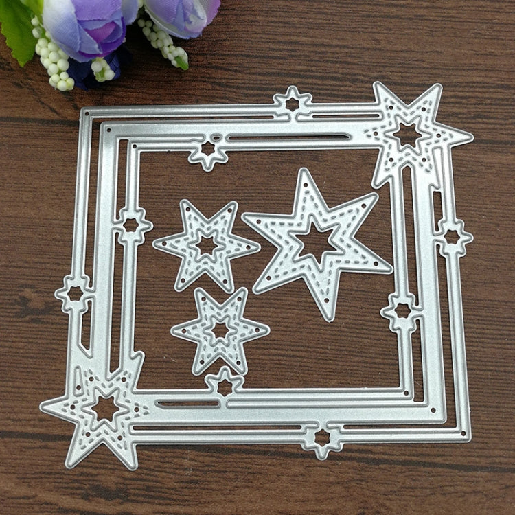 Molde de Corte com Borda de Pentagrama Material DIY para Scrapbook, Forma de Borda de Pentagrama