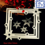 Molde de Corte com Borda de Pentagrama Material DIY para Scrapbook, Forma de Borda de Pentagrama