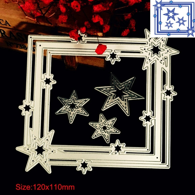 Molde de Corte com Borda de Pentagrama Material DIY para Scrapbook, Forma de Borda de Pentagrama