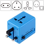Adaptador Universal de Viagem Ocultável com Portas USB Duplas Integradas para Carregador US, UK, AU, EU