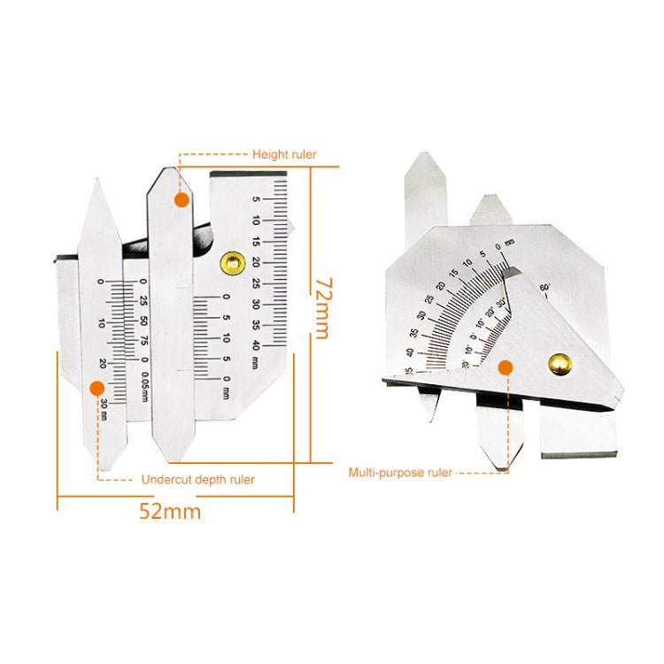 Régua de Medição para Inspeção de Soldadura em Aço Inoxidável HJC40B, HJC40B