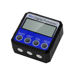 Régua de Ângulo Mini Multiângulo com Flip e Forte Adsorção Magnética, Inclinómetro com Ecrã Digital, Régua de Ângulo com Adsorção
