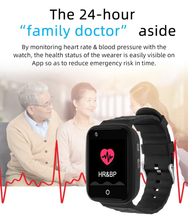 Pulseira Relógio Inteligente GPS REACHFAR RF-V46-A, Suporte SOS / Câmara / Gestão de Saúde / 4G LTE / Pressão Arterial / Frequência Cardíaca, Para Ásia / Europa / África / Austrália, RF-V46-A