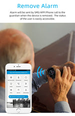 Pulseira Relógio Inteligente GPS REACHFAR RF-V46-B, Suporte SOS / Câmara / Gestão de Saúde / 4G LTE / Pressão Arterial / Frequência Cardíaca, Para América do Norte / América do Sul, RF-V46-B