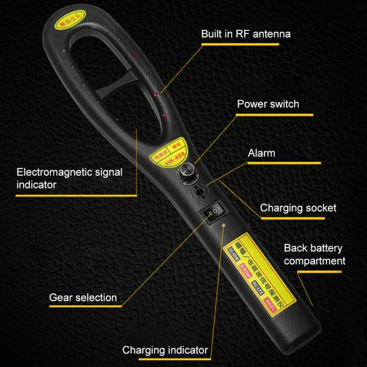 Detetor de Sinal Sem Fios de Campo Magnético GPS de Alta Sensibilidade HK-809