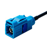 Adaptador de Cabo RG174 de 20cm SMA Macho em Cotovelo para Conector Fakra Z Fêmea, SMA Macho em Cotovelo para Fakra Z Fêmea