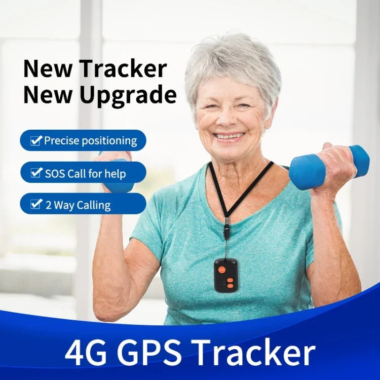 Rastreador GPS com Botão SOS de Emergência para Idosos Estilo V51 B IP67 à Prova de Água 4G LTE 3G 2G GSM para América do Norte/América do Sul, Estilo V51 B