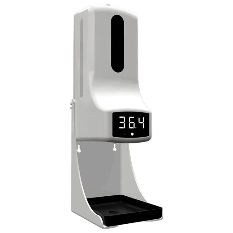 Termómetro K9 Pro Sem Contacto com Sensor de Distância Sensível à Luz Corporal + Dispensador Automático de Sabão Líquido Sem Contacto de 1000ml com Suporte de Base, K9 Pro