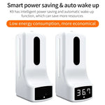 Termómetro K9 Pro Sem Contacto com Sensor de Distância Sensível à Luz Corporal + Dispensador Automático de Sabão Líquido Sem Contacto de 1000ml com Suporte de Base, K9 Pro