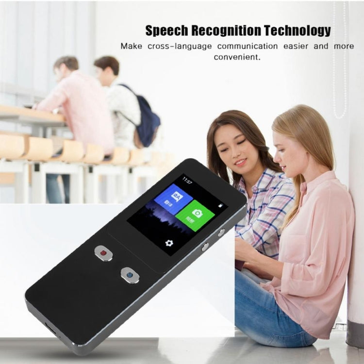 Tradutor de Voz Inteligente Portátil WIFI T9+ para Negócios e Viagens, Tradutor AI em Tempo Real para 27 Línguas, T9+ Preto