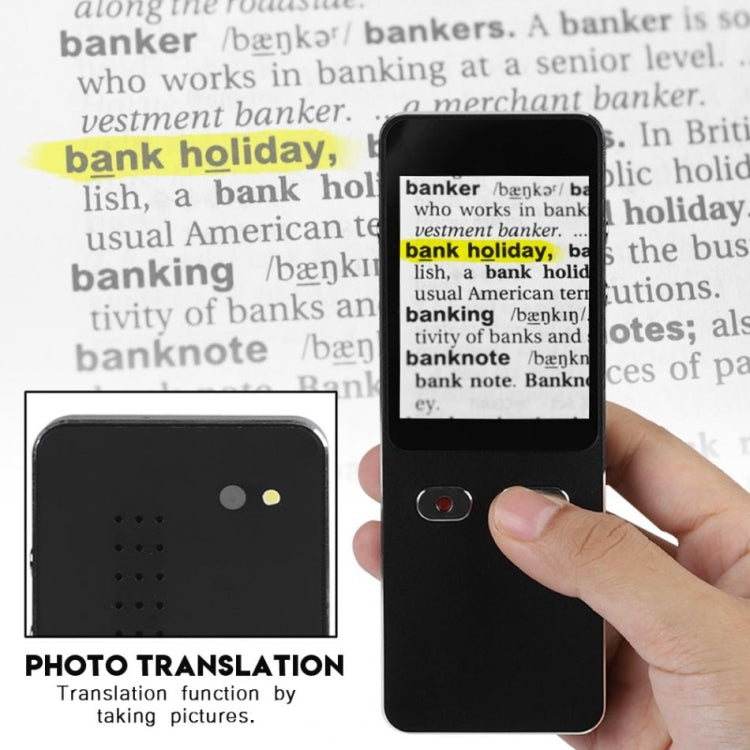 Tradutor de Voz Inteligente Portátil WIFI T9+ para Negócios e Viagens, Tradutor AI em Tempo Real para 27 Línguas, T9+ Preto