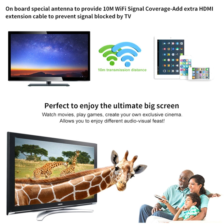 Receptor Dongle de Display WiFi Sem Fios M4 Plus Airplay Miracast DLNA 1080P HDMI TV Stick para iPhone, Samsung e outros Smartphones Android, M4 Plus