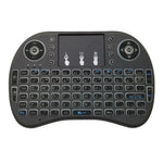 Idioma suportado: Árabe Teclado retroiluminado i8 Air Mouse sem fios com touchpad para Android TV Box & Smart TV & PC Tablet & Xbox360 & PS3 & HTPC/IPTV, Árabe