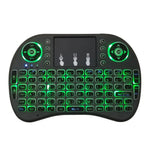Idioma suportado: Árabe Teclado retroiluminado i8 Air Mouse sem fios com touchpad para Android TV Box & Smart TV & PC Tablet & Xbox360 & PS3 & HTPC/IPTV, Árabe